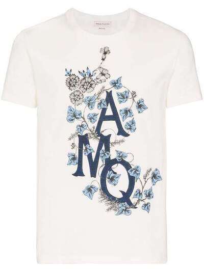 Alexander McQueen футболка с цветочным принтом 602061QOZ65