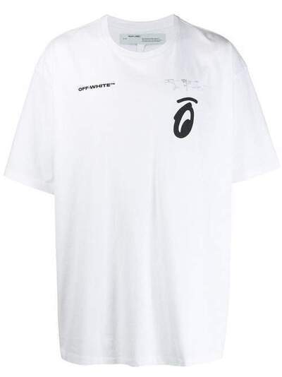 Off-White футболка с принтом OMAA038E191850100110
