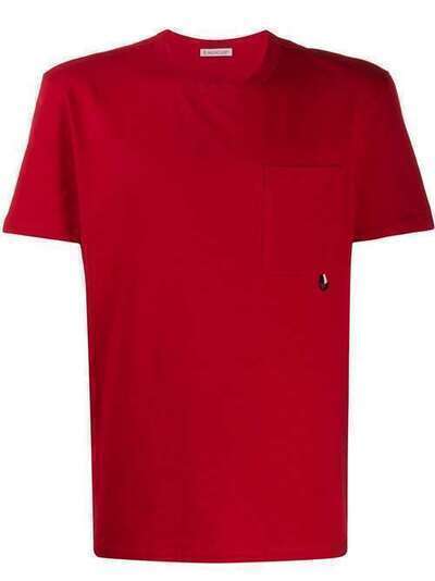 Moncler футболка с накладным карманом 80402508390T