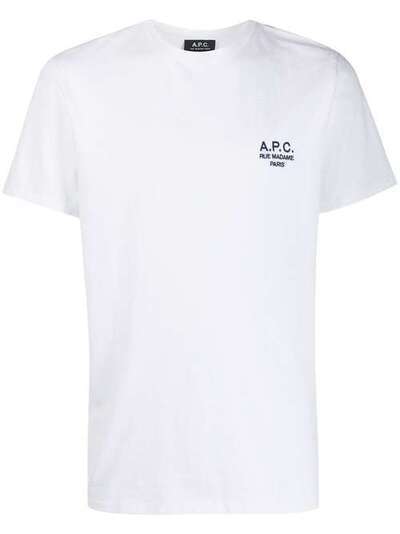 A.P.C. футболка с вышитым логотипом COEAVH26840