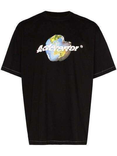 Ader Error футболка Earth с логотипом 20ASSTO03BK