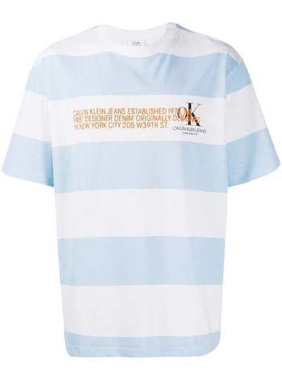 Calvin Klein Jeans Est. 1978 футболка в полоску с логотипом J90J900168