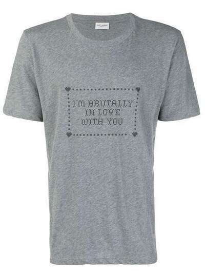 Saint Laurent футболка 'Brutally In Love With You' 529603YB2WA