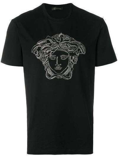Versace футболка с украшением из кристаллов 'Medusa' A77977A214683