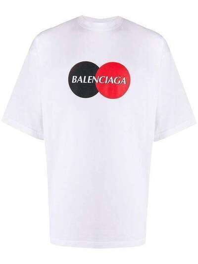 Balenciaga футболка оверсайз Uniform с логотипом 620969TIV79