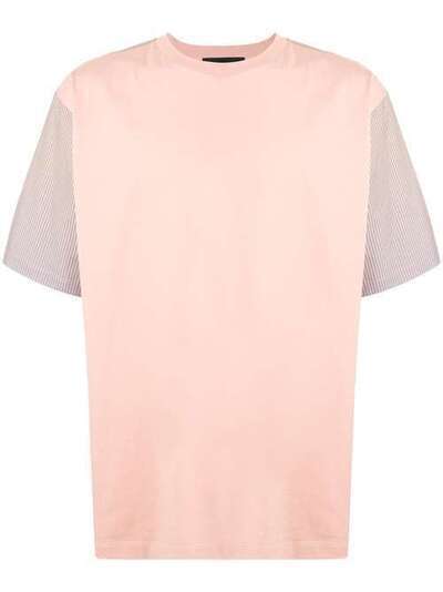 Qasimi gradient stripe colour-block T-shirt JE10HUWAYLATSINGLEJERPOPLIN