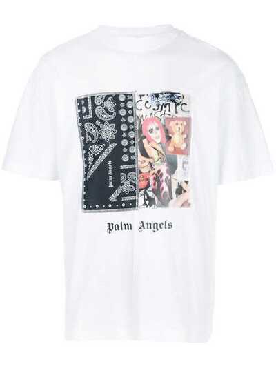 Palm Angels футболка с контрастным логотипом PMAA001E194130290188