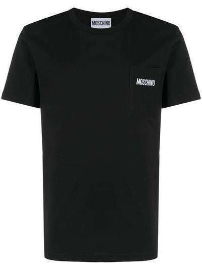 Moschino футболка с карманом и логотипом J07137040