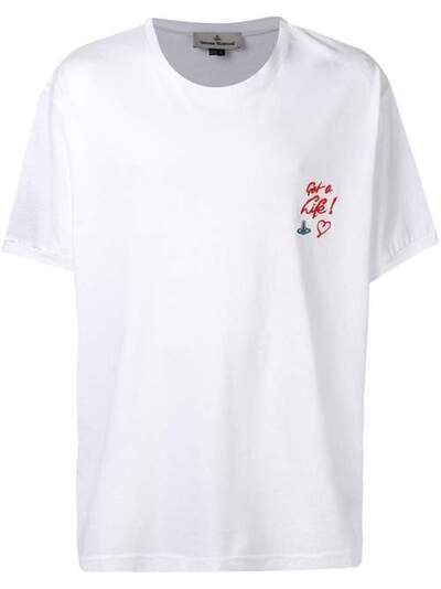 Vivienne Westwood футболка с вышивкой 'Get a Life!' S25GC0397S22634