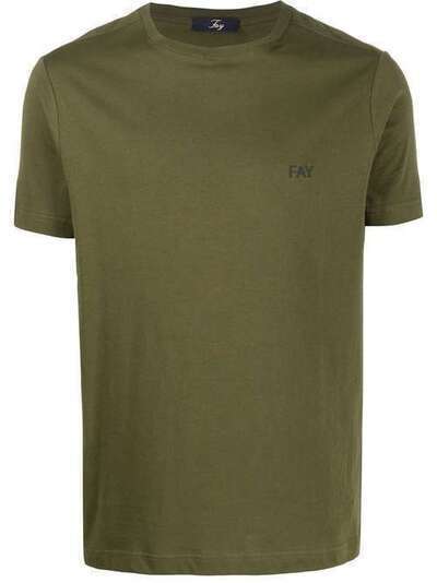 Fay однотонная футболка с круглым вырезом NPMB3401300PKUV616
