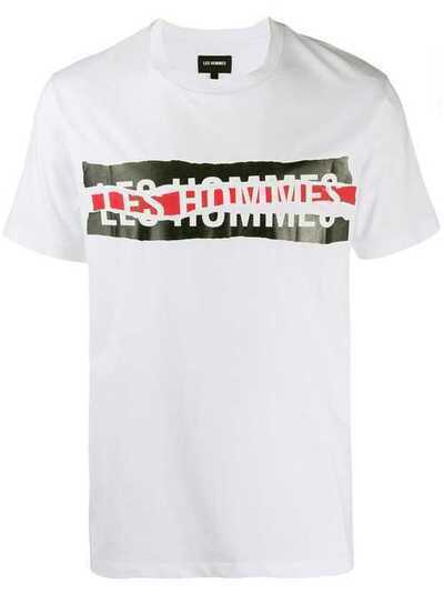 Les Hommes футболка с логотипом LHT211700P