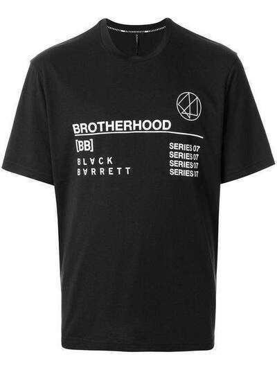 Blackbarrett футболка свободного кроя с графичным принтом 1AUXJT426BLW