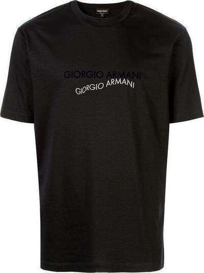 Giorgio Armani футболка с контрастным логотипом 6GSM69SJCHZ