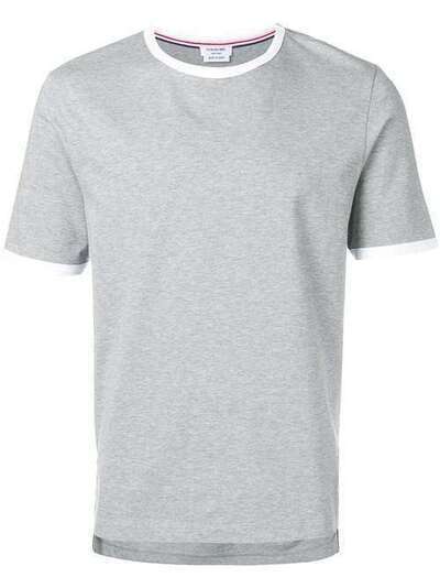 Thom Browne футболка из джерси с контрастной окантовкой MJS083A00042
