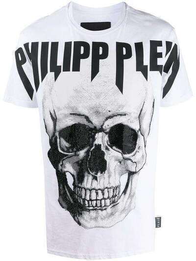 Philipp Plein футболка с принтом Skull S20CMTK4257PJY002N