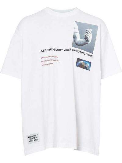 Burberry футболка оверсайз с принтом 8024733