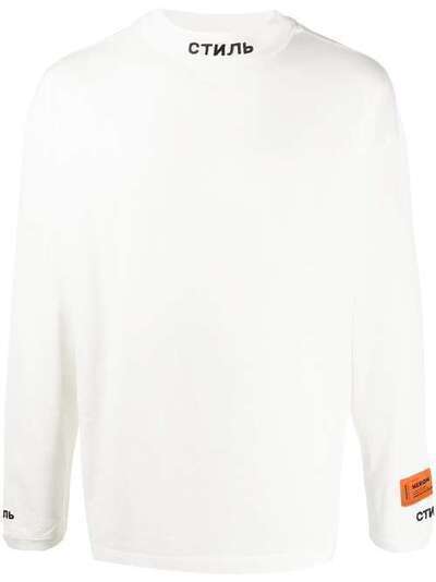 Heron Preston футболка с длинными рукавами и вышитым логотипом HMAB010D209130110110