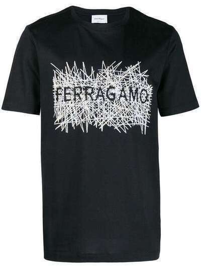 Salvatore Ferragamo футболка с контрастным логотипом 718901