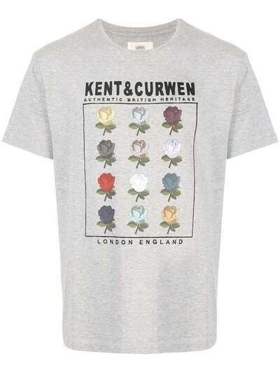 Kent & Curwen футболка с цветочным принтом K3970TR030