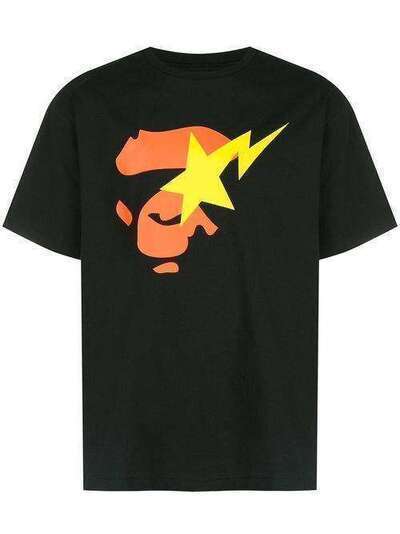 BAPE Colors Ape Face On Bapesta T-shirt M110051DBKX