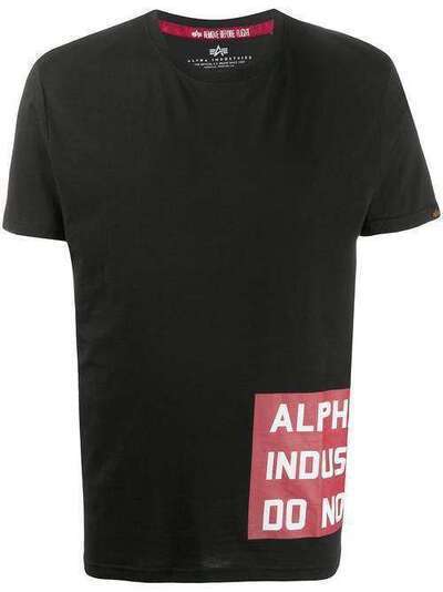 Alpha Industries футболка с круглым вырезом и логотипом 126541