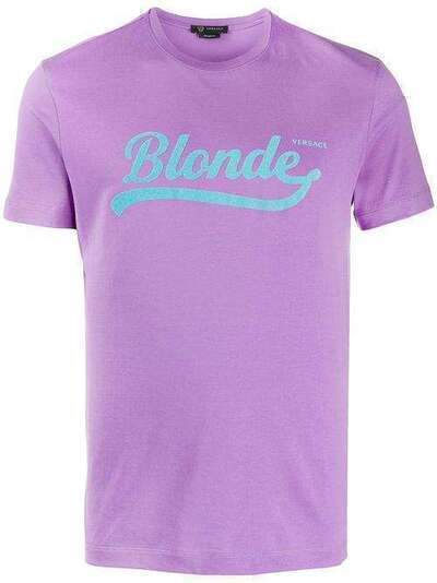Versace футболка с надписью Blonde A85997A228806