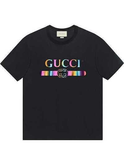 Gucci футболка оверсайз с принтом логотипа 548334XJAO9