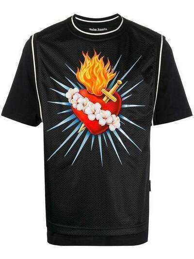 Palm Angels футболка с принтом Sacred Heart PMAA045S207740151088