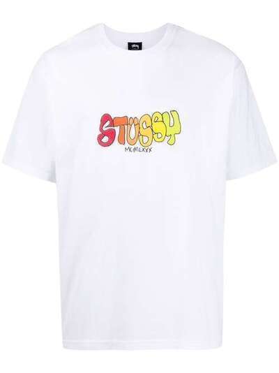 Stussy футболка с круглым вырезом и графичным принтом 1904509CWHITE