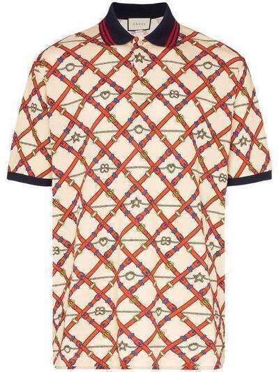 Gucci рубашка-поло с логотипом 587461XJBPI