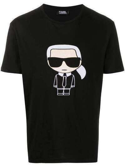 Karl Lagerfeld футболка с вышивкой Karlito 755060501250