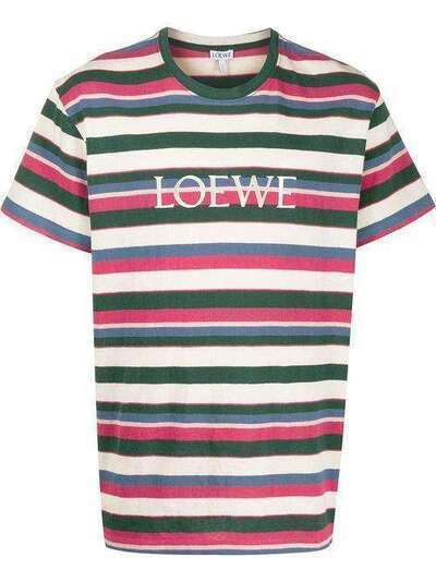 Loewe полосатая футболка с вышивкой H6109951PC