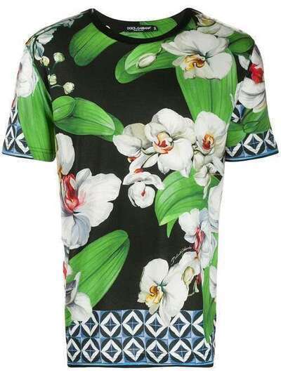 Dolce & Gabbana футболка с цветочным принтом G8KG1THH7WE