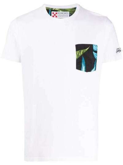 Mc2 Saint Barth футболка с карманом и принтом BLACHE