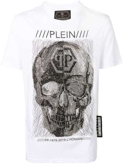 Philipp Plein футболка с отделкой кристаллами S19CMTK3096PJY002N