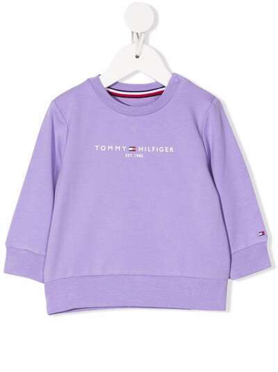 Tommy Hilfiger Junior logo-print crew neck sweatshirt