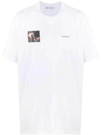 Off-White футболка с принтом Caravaggio Angel OMAA038E20JER0060110