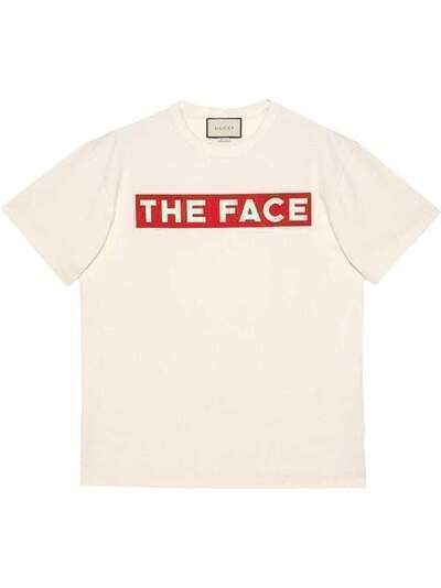 Gucci футболка оверсайз с принтом The Face 565806XJBCS