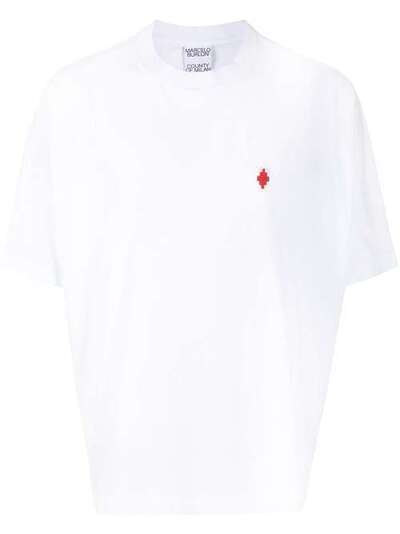MARCELO BURLON COUNTY OF MILAN футболка оверсайз с вышитым логотипом CMAA066E20JER0020125