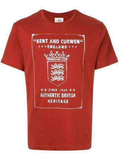 Kent & Curwen футболка с принтом львов K3970TR080