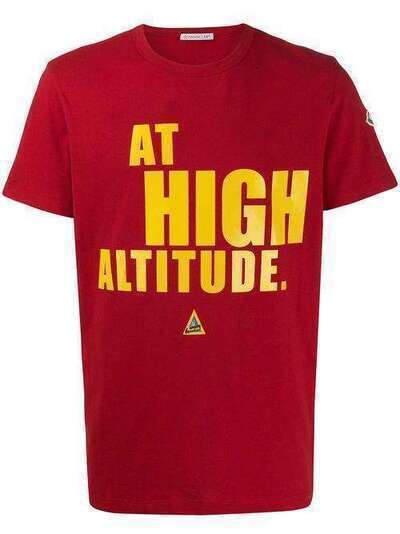 Moncler футболка с принтом At High Attitude 80019508390T