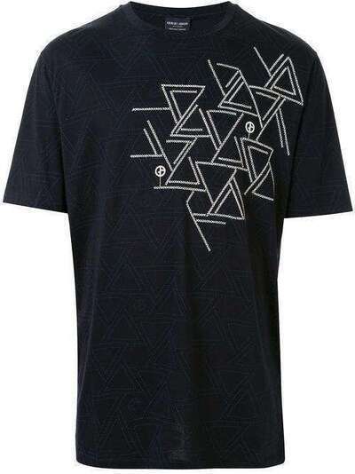Giorgio Armani футболка с геометричным принтом 3HST65SJZPZ