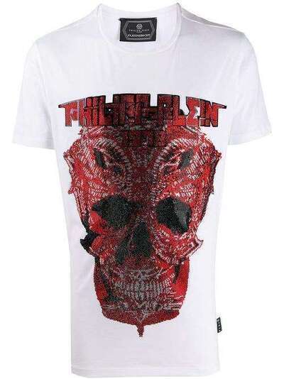 Philipp Plein футболка с принтом Skull S20CMTK4325PJY002N