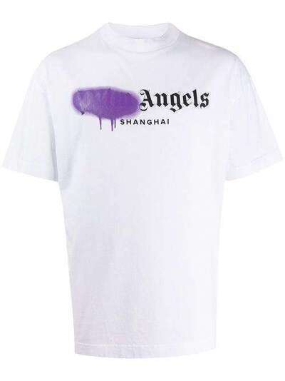 Palm Angels футболка с принтом Shanghai PMAA001S204130530195