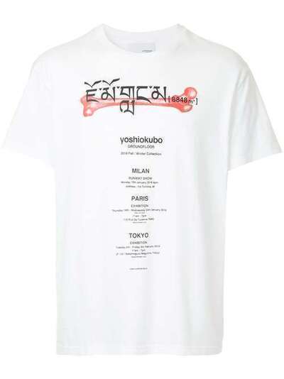 Yoshiokubo футболка Campaign свободного кроя YKF18105