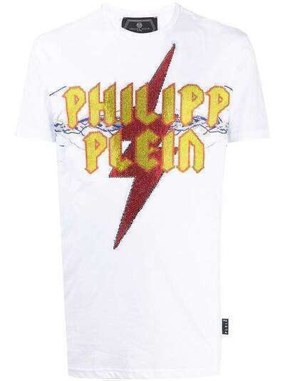Philipp Plein футболка с принтом Bolt и короткими рукавами P20CMTK4477PJY002N