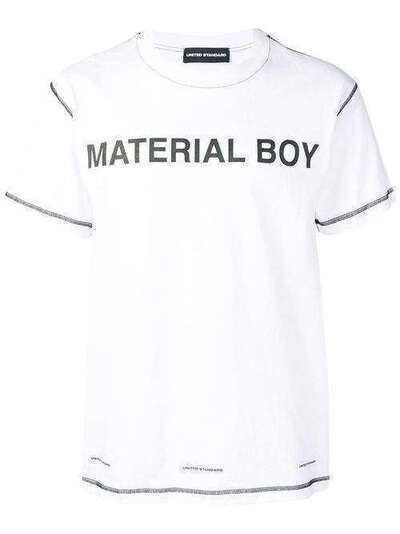 United Standard футболка с надписью Material Boy 19SUSTS13