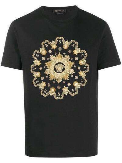 Versace футболка с вышивкой Medusa A85165A228806