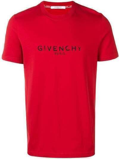 Givenchy состаренная футболка с логотипом BM70K93002