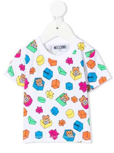 Moschino Kids футболка с узором Toy Bear